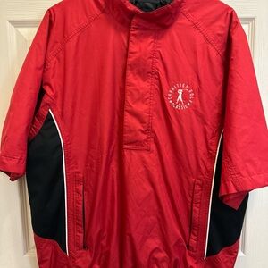 Foot Joy Red Windbreaker 1/2 zip pullover
